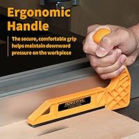 Vista 5 de POWERTEC Palo de empuje en forma de L para sierras de mesa, mesas de router, cepilladoras, palo de empuje para sierra de mesa con mango ergonómico