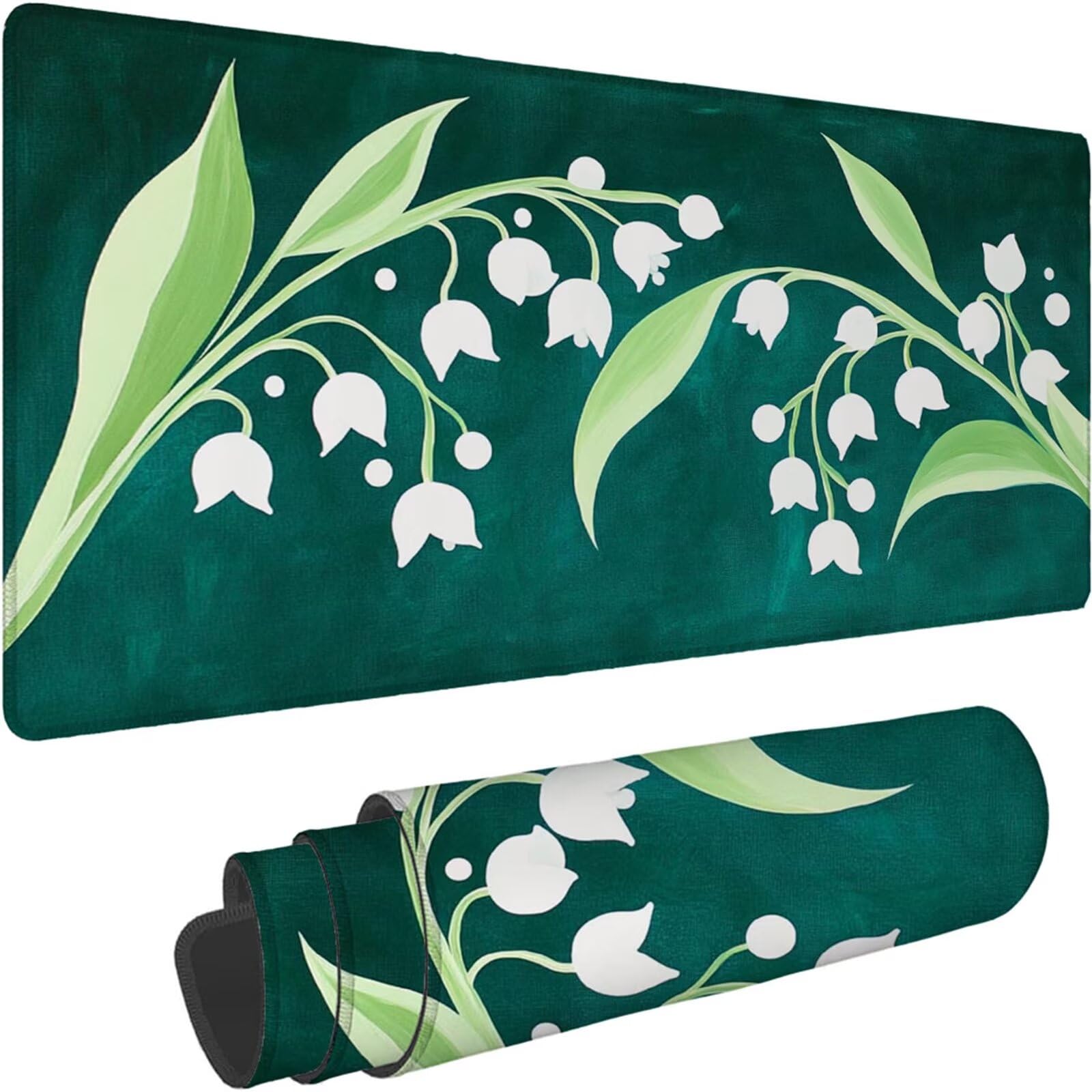 Gamingowa podkładka pod mysz 1200 x 600 x 3 mm, XXL, wodoszczelna, odporna na ścieranie, z przyszytymi krawędziami, zielona, podkładka na biurko, poprawia prędkość i precyzję pod laptopa, komputer