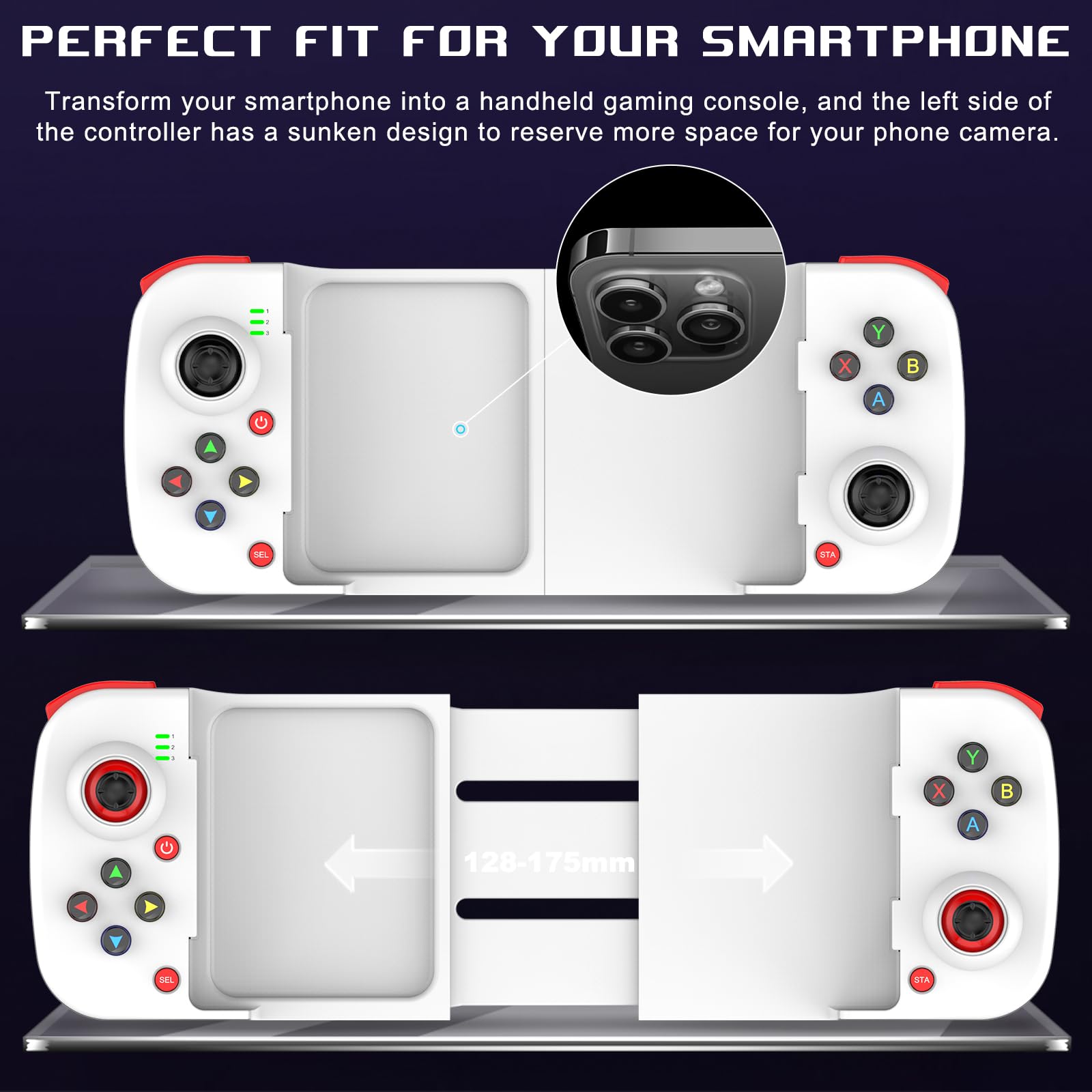 Joso Controlador de Juego móvil para Android, iPhone, PC con M1/M2 programable, Controlador de teléfono para iPhone 14, 13, 12, 11, Samsung Galaxy, Xiaomi, OPPO, Call of Duty, Genshin Impact y más