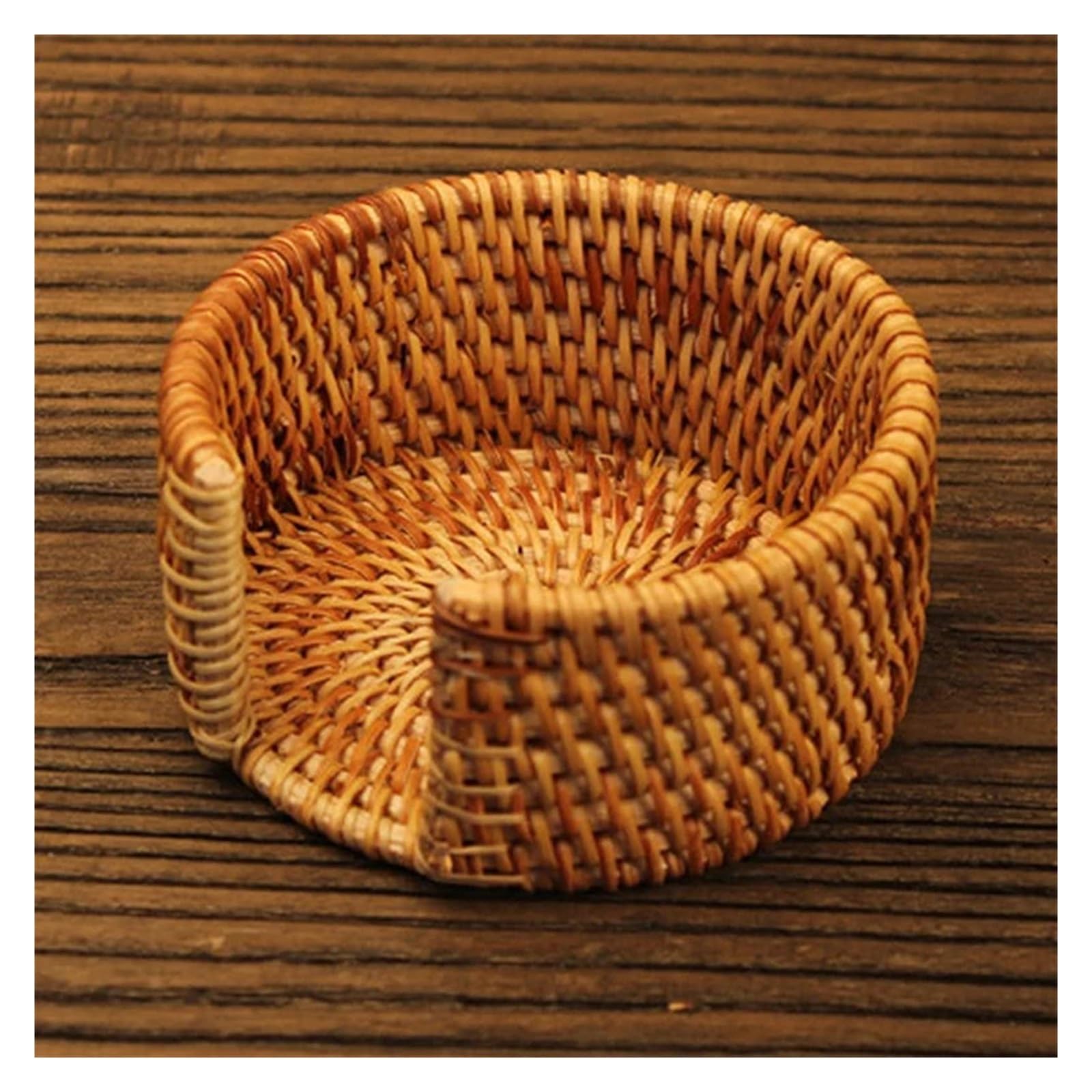 tkane rattanowe podkładki, Zestaw rattanowych podkładek z koszami w 6 różnych rozmiarach(8cm)