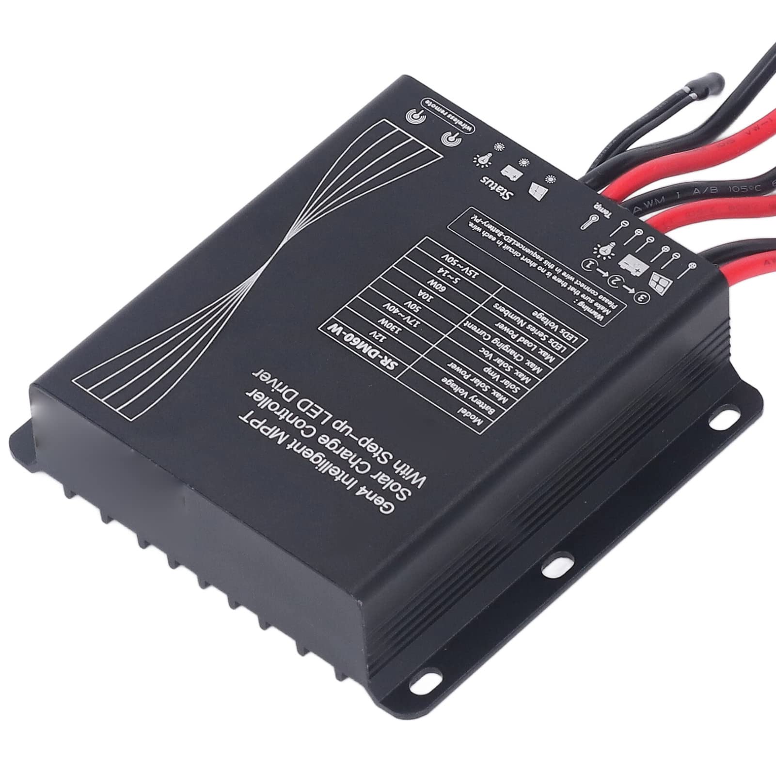 Controlador De Carga Solar MPPT, 20A 12V Auto IP67 Regulador De Batería De Panel Solar A Prueba De Agua Con Controlador De Paso LED Regulador Inteligente De Batería Para Sistema Solar Caravana Barco