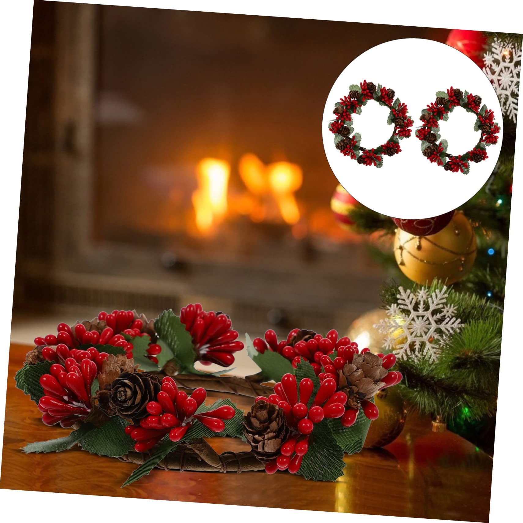 MAGICLULU 8piezas Guirnalda Navideña De y Verdes Decoración Colgante para Puertas y Ventanas Adornos De Navidad para Interiores y Exteriores