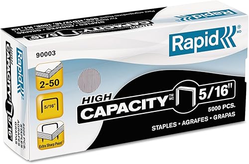 Rapid Grapas de alta capacidad, 5/16 pulgadas, 5,000 por caja (90003)