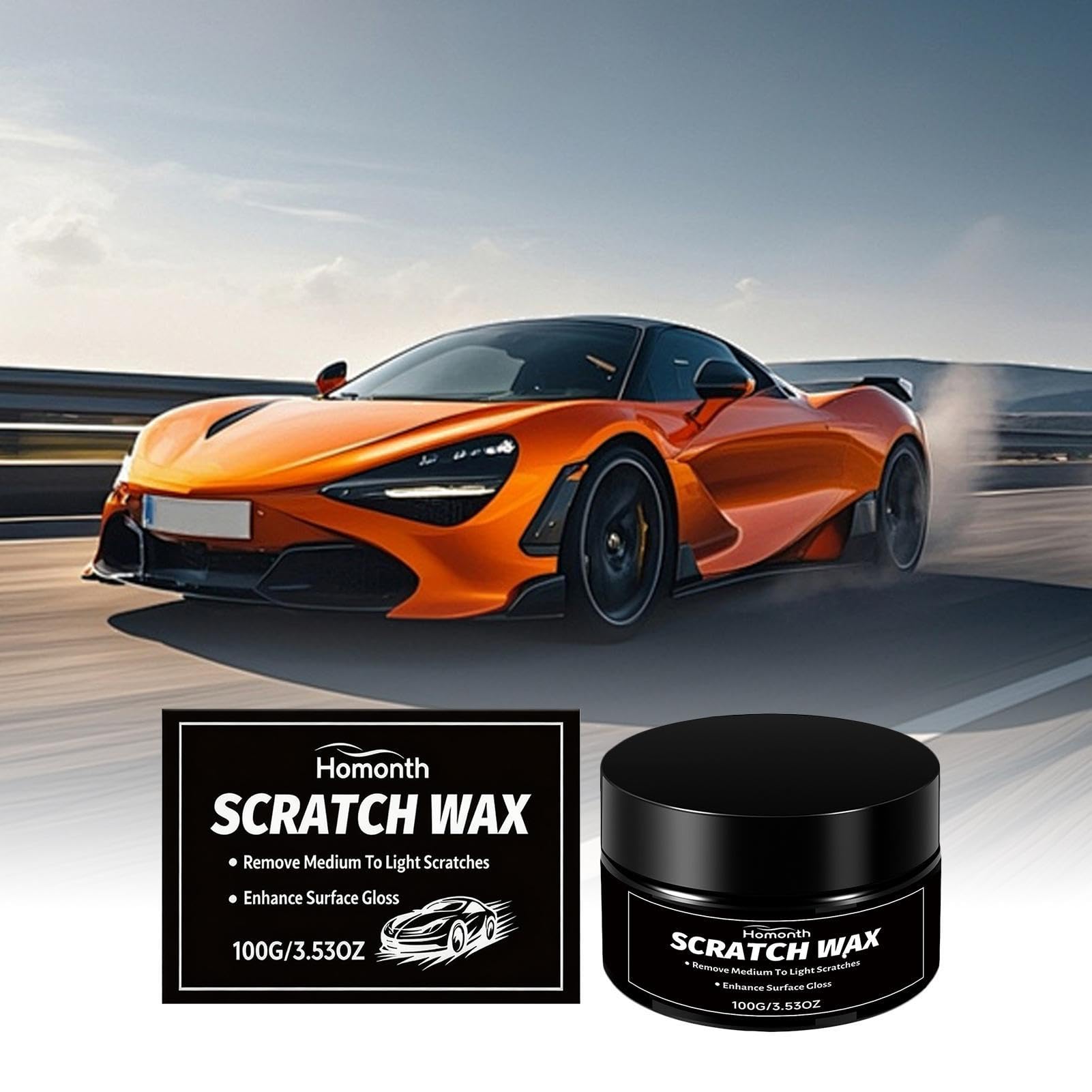 Naprawa Rys Lakierniczych Samochodowych 100g Wodoodporny Wosk Polerujący | Usuwacz Rys Do Powłoki Lakierniczej Idealny w Podróż, na Parking, Jazdę Nocną, Dla SUV, Sedan, Van,