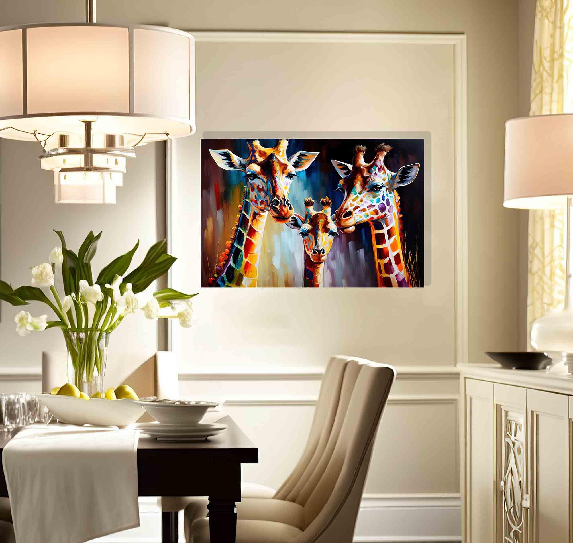 Peinture sur toile imprimée avec perroquet, animaux colorés, oiseaux abstraits, décoration murale adaptée pour le salon, la chambre à coucher
