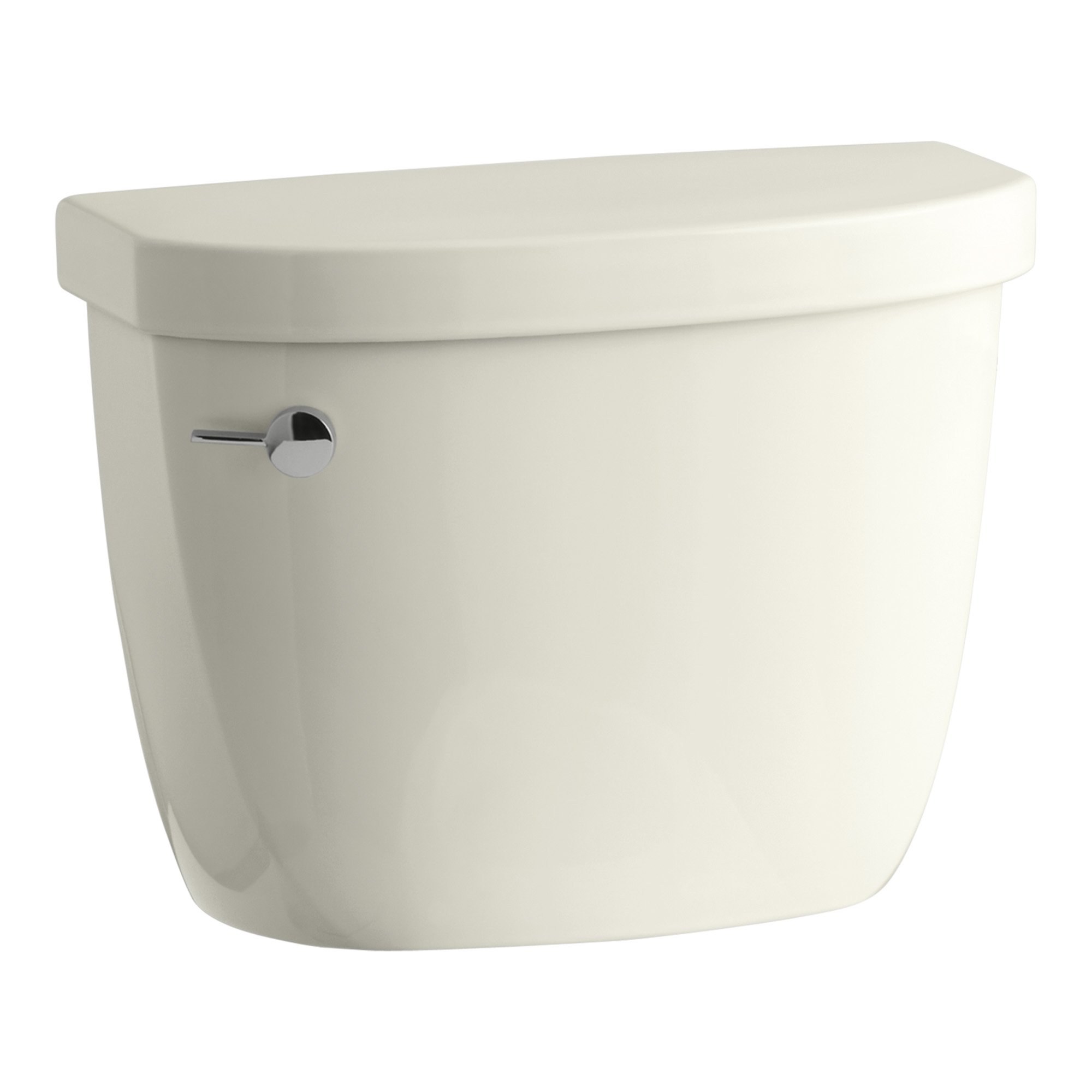 Kohler 4369-96 Cimarron 1.28 gpf toilet tank with AquaPiston flush technology and left-hand trip lever, Biscuit