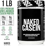 Naked Casein - 1LB 100% Micellar Casein Protein from US Farms - Bulk, NSF Certified,l GMO-Free, Gluten Free, Soy Free, Preservative Free - Stimulate Muscle Growth - Enhance Recovery - 15 Servings