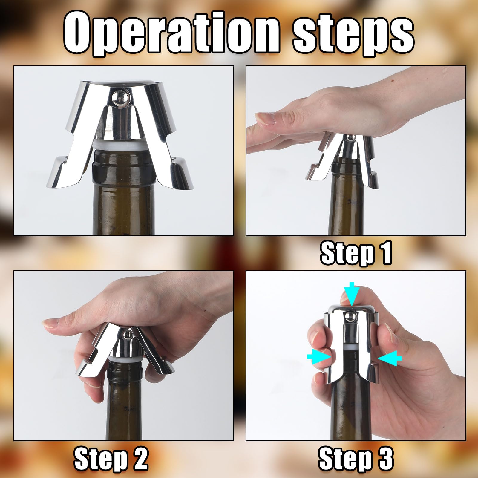 2pcs Champagne Stoppers - Image 3
