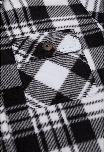 Vista 5 de Chaqueta de franela con forro polar para mujer, forro polar Sherpa