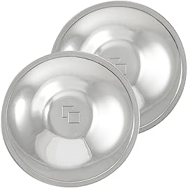 COVERbasics Original Italian Silver Nursing Cups - Nipple Shields for Breastfeeding - Helps Soothe and Protect Sore Nipples - Dermatologically Tested - Medical Device FDA-Registered (Small)