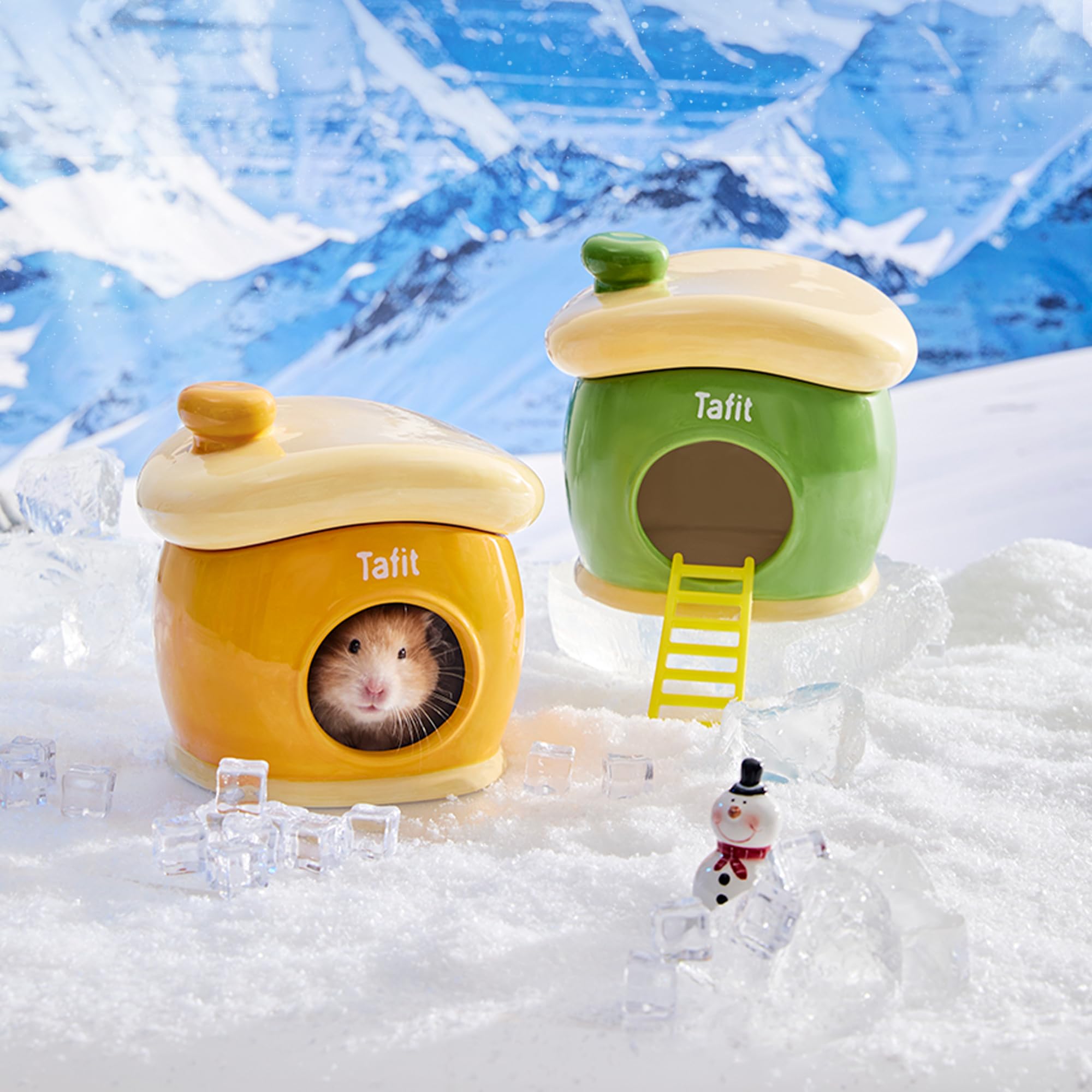 Amazon.co.jp: Tafit ハムスター 家 小屋 セラミック 隠れ家 小動物用