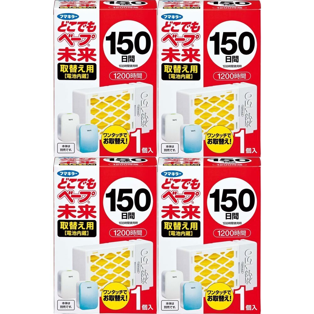 どこでもベ-プ(Bulk purchase) Anywhere Vape Insect repellent Future 150 days Replacement 1 piece (× 4 pieces)