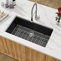 Vista 47 de 18 Granite Composite Bar Sink - Donsdey 18”×16” Undermount Granite Kitchen Sink Black Quartz Classic Composite Under Counter Single Bowl Bar Prep RV