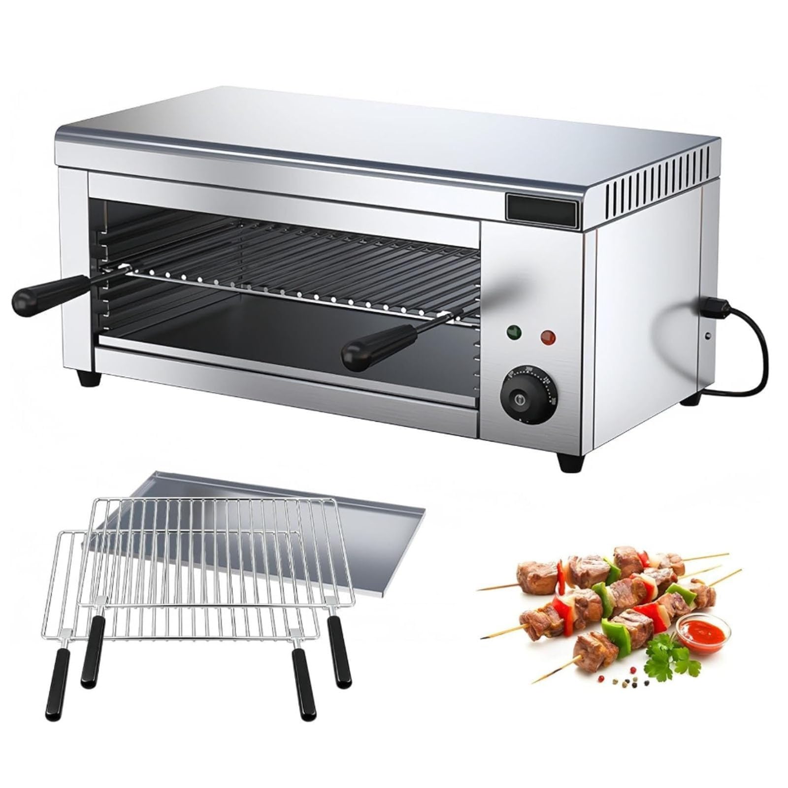 Parrilla eléctrica for barbacoa de 2000W, salamandra for uso comercial doméstico