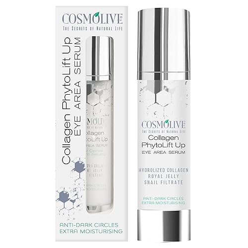 cosmolive Crema de ojos para ojeras e hinchazón, crema reparadora de ojos adecuada para pieles delicadas debajo de los ojos para mujeres y hombres.