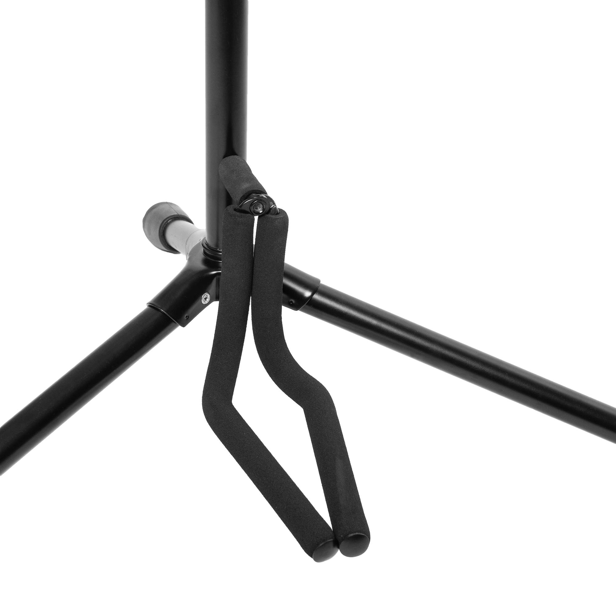 CASCHA Support de guitare avec trépied, adapté pour concert, western, basse et guitare électrique, réglable en hauteur, noir