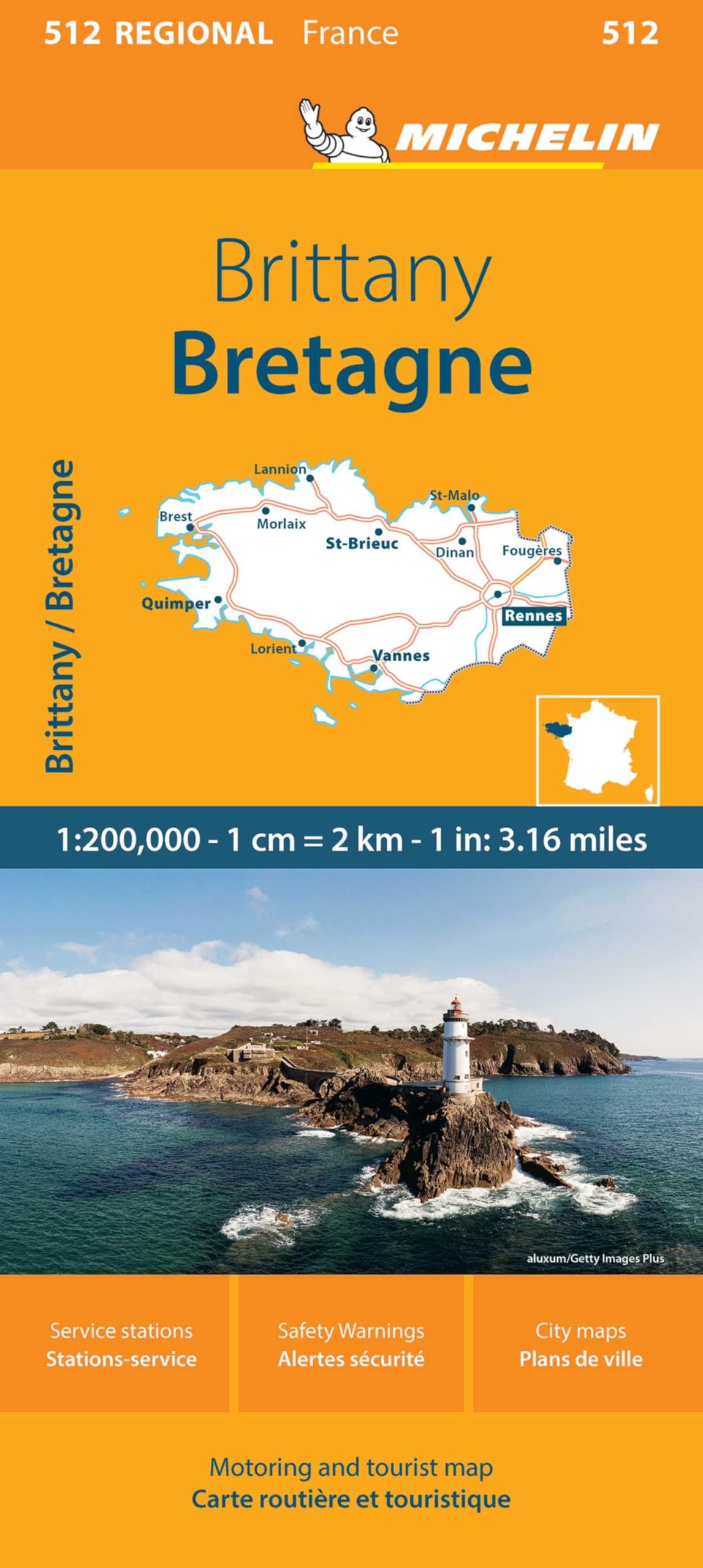 Brittany - Michelin Regional Map 512 (Michelin Maps, 512)