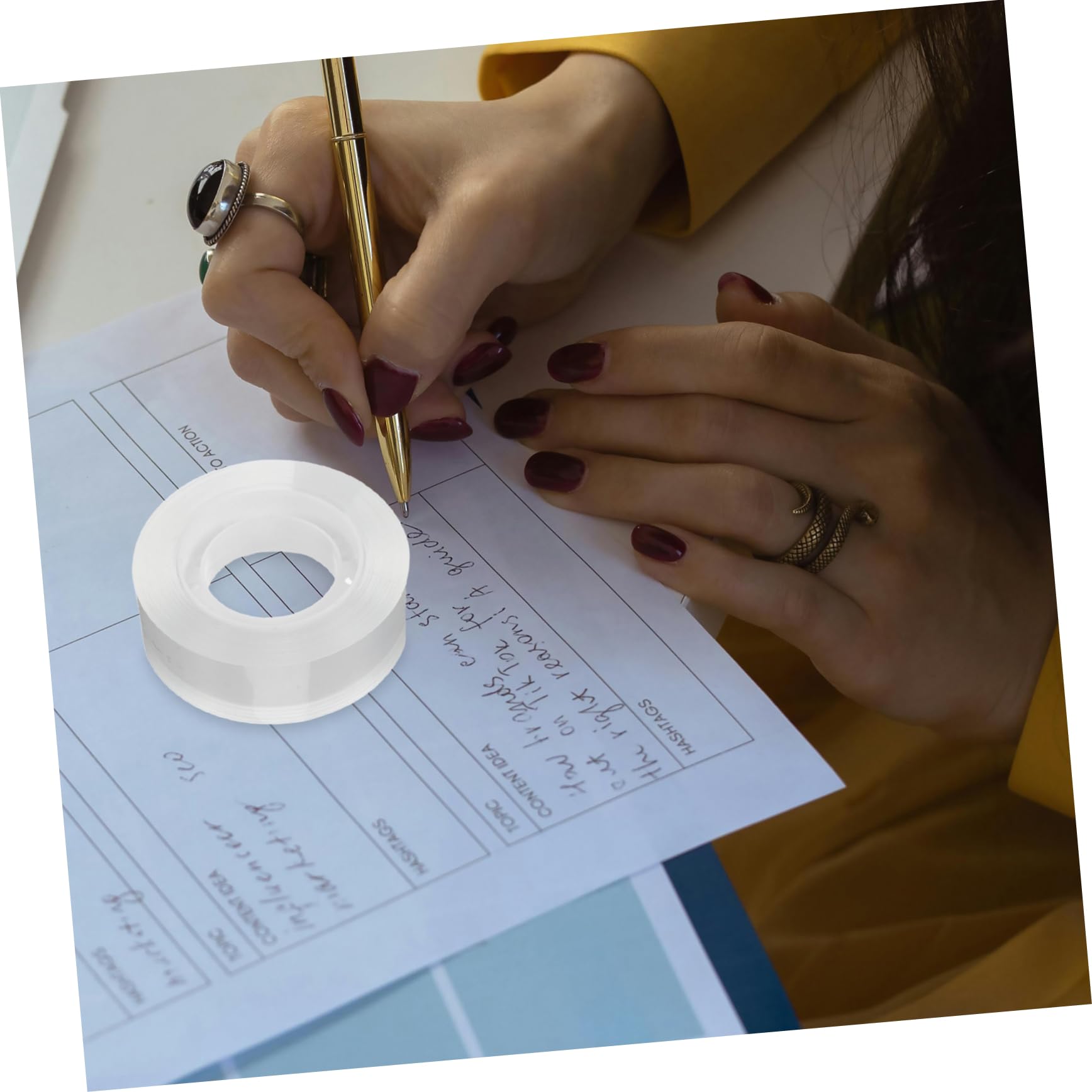 Homoyoyo Nastro Adesivo Trasparente 48 Pezzi, Colla, per Correzione | Festa Scuola Decor, Pezzi Adesivi Trasparenti, Uso Ufficio e Studenti, Formato Portatile e Leggero