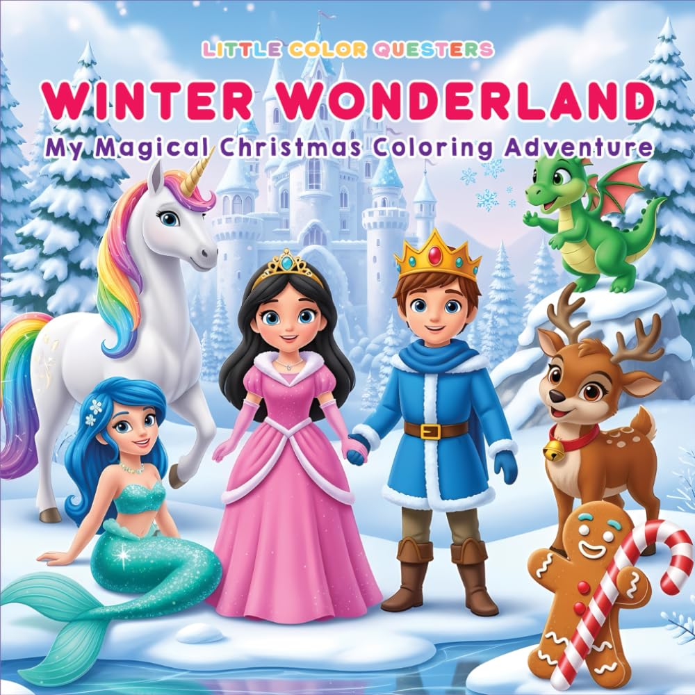 Little Color Questers Winter Wonderland: Magical Christmas Coloring Adventure (Little Color Questers: Simple & Bold Series)