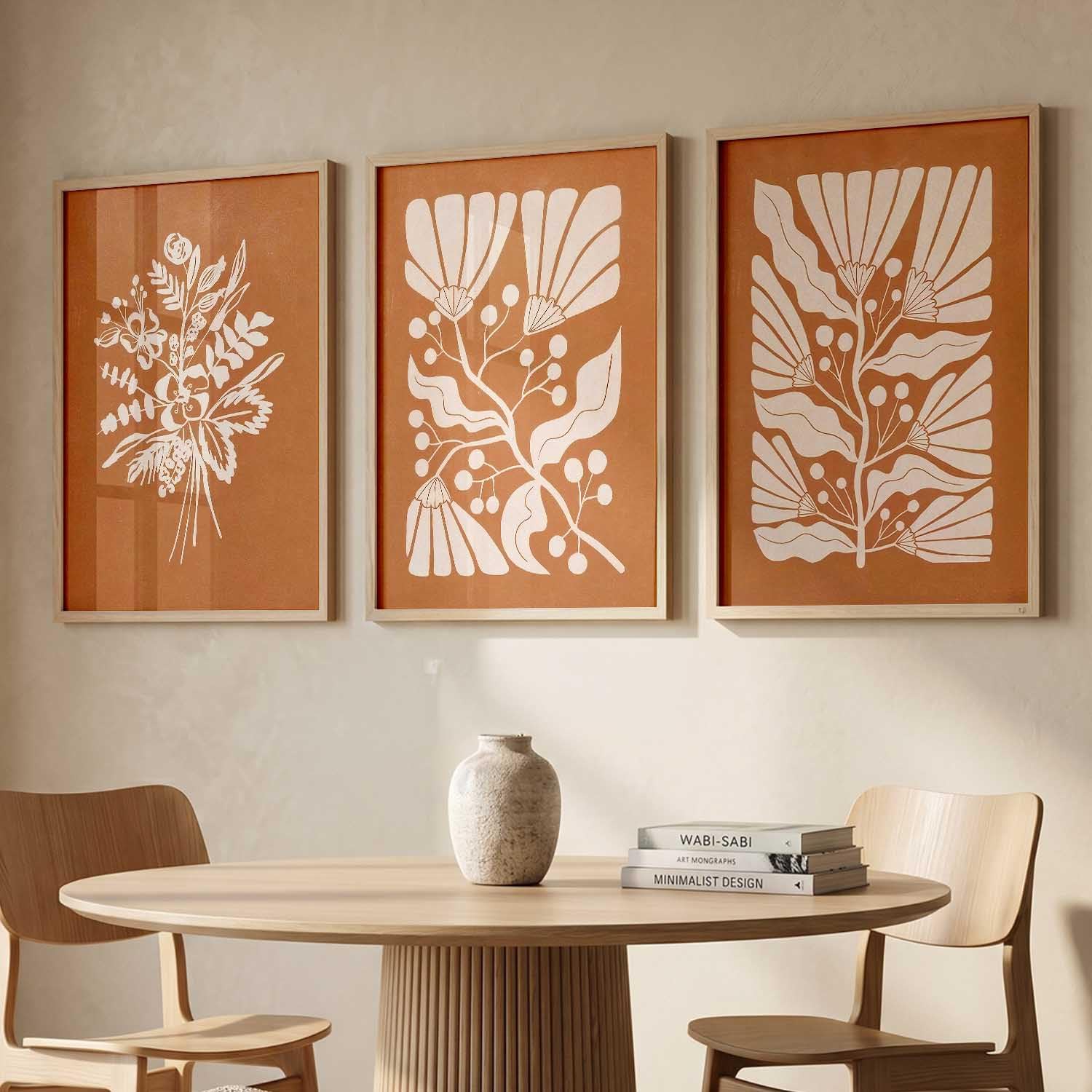 Bohemian Wall Art Set - 3 Framed Prints -16