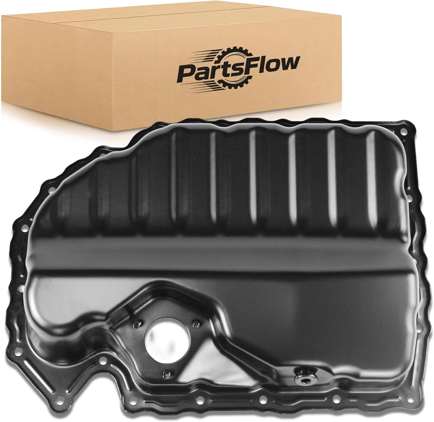 PartsFlow Steel Lower Engine Oil Pan Sump Compatible with Volkswagen Jetta, Passat CC, Golf, Tiguan, Beetle, Eos & Audi A3 Quattro, Q3 Quattro, TT Quattro, 1.8L 2.0L Replace 264-713, 06J103600T