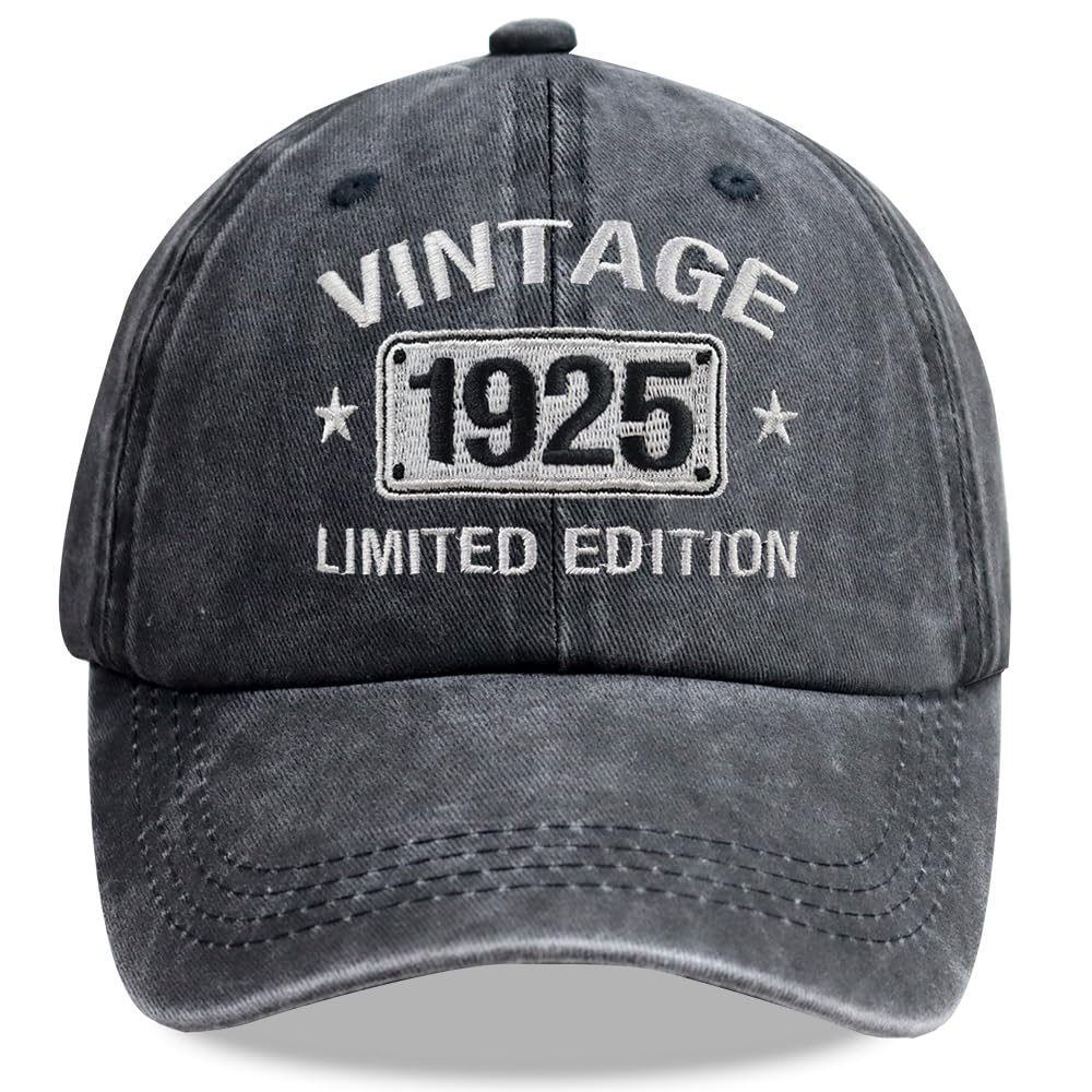 Vintage 1925-2005 Limited Edition Hats for Men Women, Personalized 21th-101th Birthday Gifts Retirement