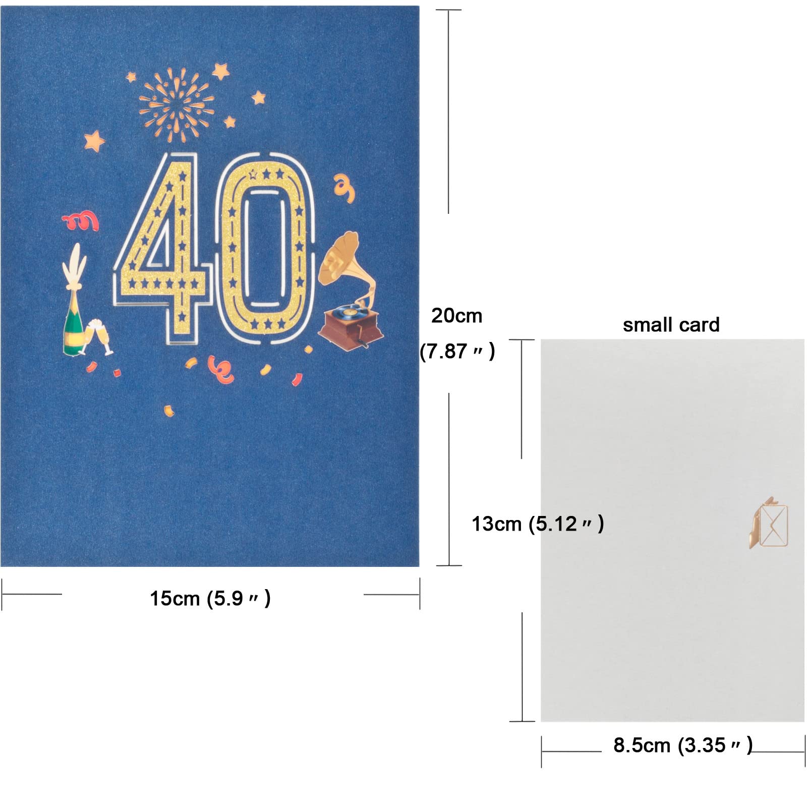 50 Anni Compleanno Donna PaperCrush® Biglietto Pop-up Per 40