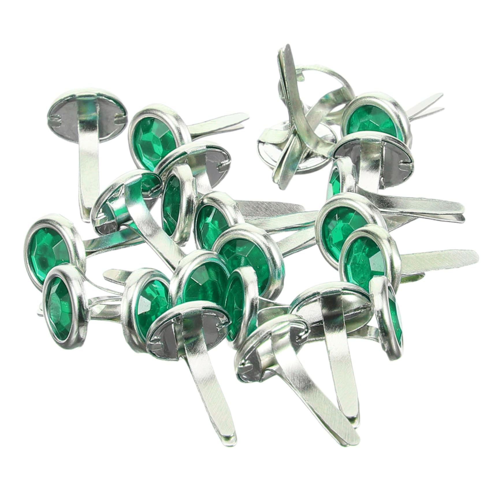 HOLIDYOYO Colored Diamond 100pcs Metal Fasteners Round Head Fasteners Paper Craft Brads DIY Craft Supplies