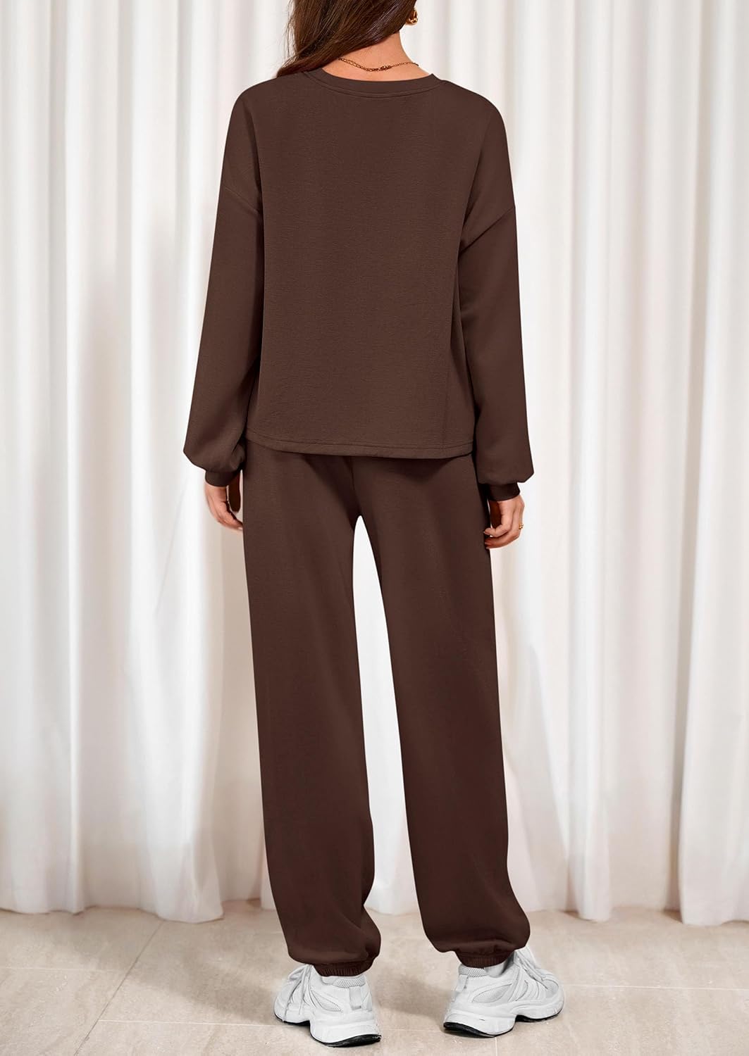 PRETTYGARDEN Women's Two Piece Lounge Sets 2025 Fall Airport Outfits Long Sleeve Pullover Tops Sweatpants Matching Clothing - Image 4