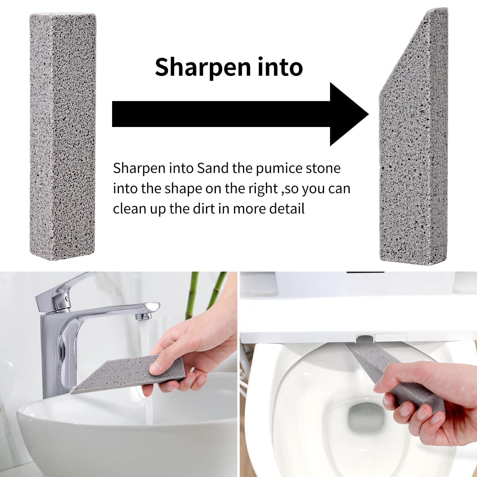 25 Pcs Pumice Stones Toilet Bowl Cleaner Pumice Stick Remove Hard Water Ring in Toilet, Pumice Stones for Cleaning, Household, Bath, Kitchen, Spass,Pools