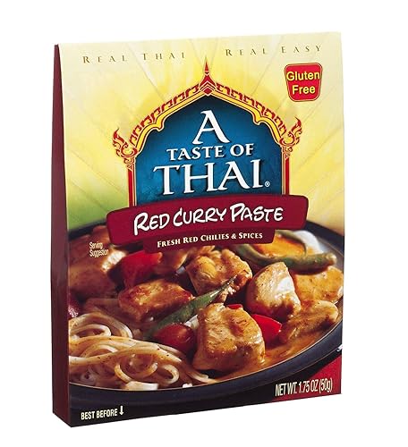 Un Sabor de tailandés Red Curry Paste 1.75oz última intervensión de gluten (4unidades)