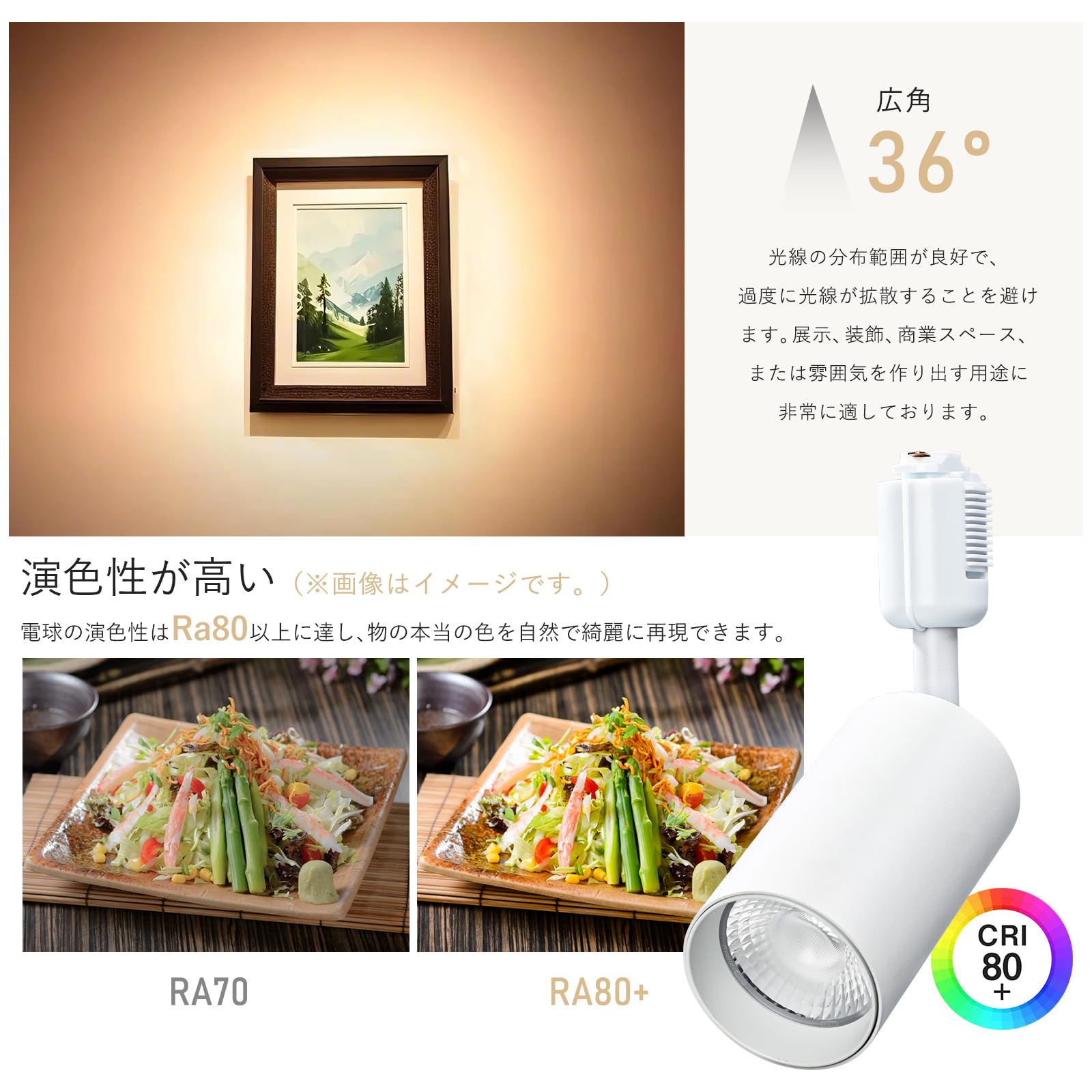 Amazon.co.jp : 共同照明 4個セット ダクトレール用スポットライト