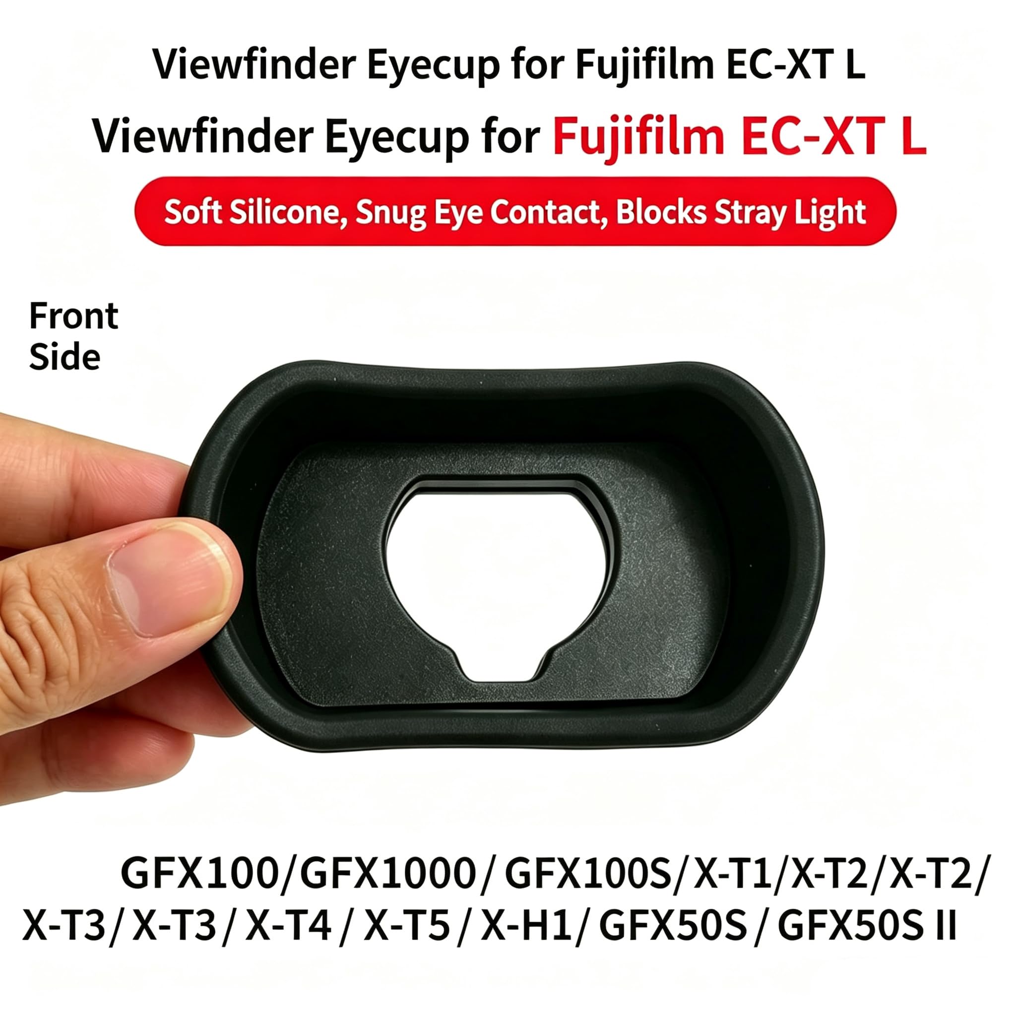 Miękki silikonowy zamiennik muszli ocznej ABS do Fujifilm EC-XT L, wizjer