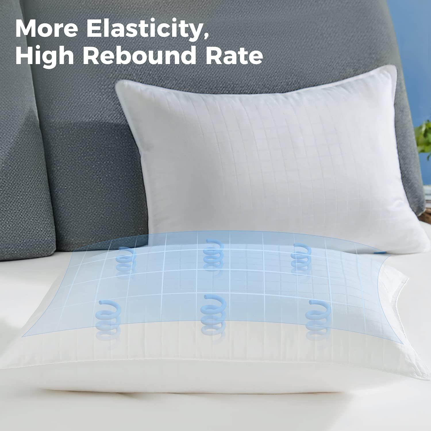Lifewit Bed Pillows for Sleeping, Soft Support Sink-in Pillows, Queen Size Set of 2, Supportive Cooling Pillows for Side Stomach Back Sleepers : Home & Kitchen