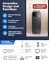 Vista 6 de Filtro de agua de ósmosis inversa E6 600GPD, sistema de filtración de agua RO sin tanque de 9 etapas, 2.5 1 puro para drenar, debajo del fregadero