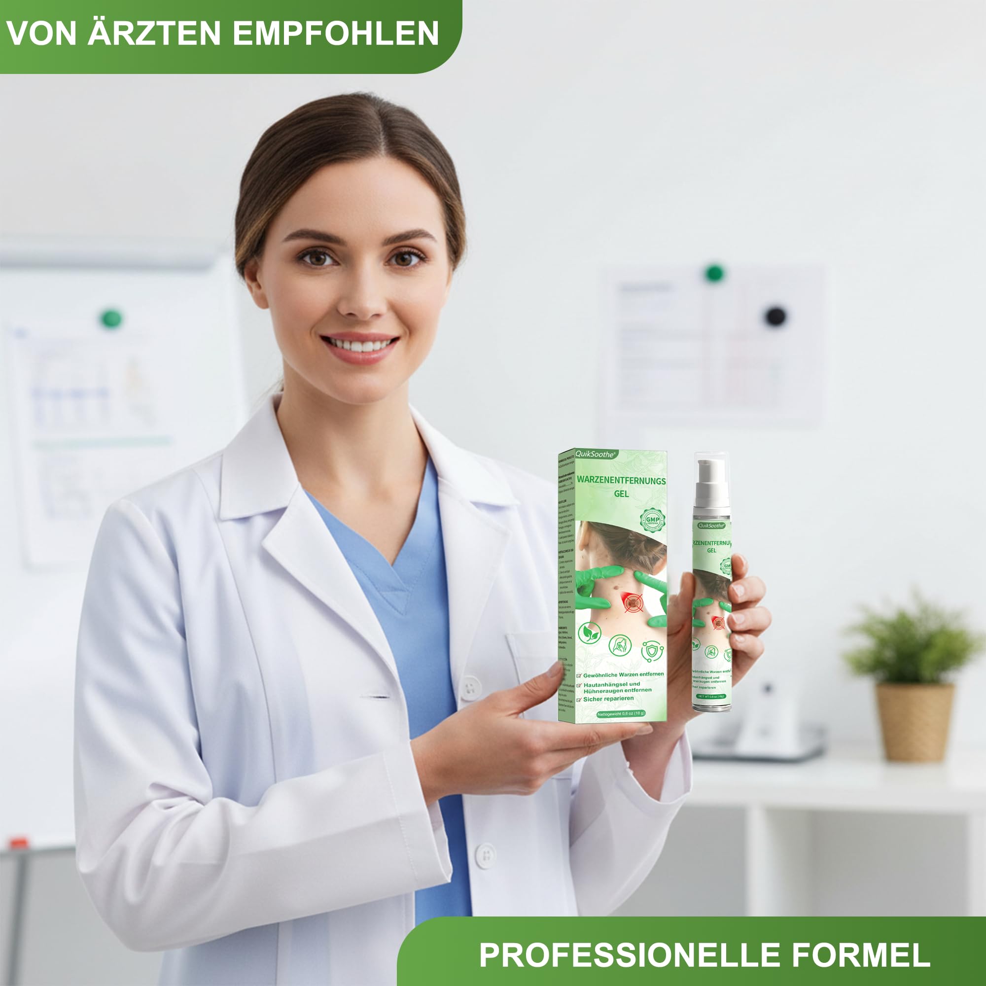 Warzenentfernercreme – geeignet für alle Hauttypen, Sanfte Formel für Körper und Hände (18G)