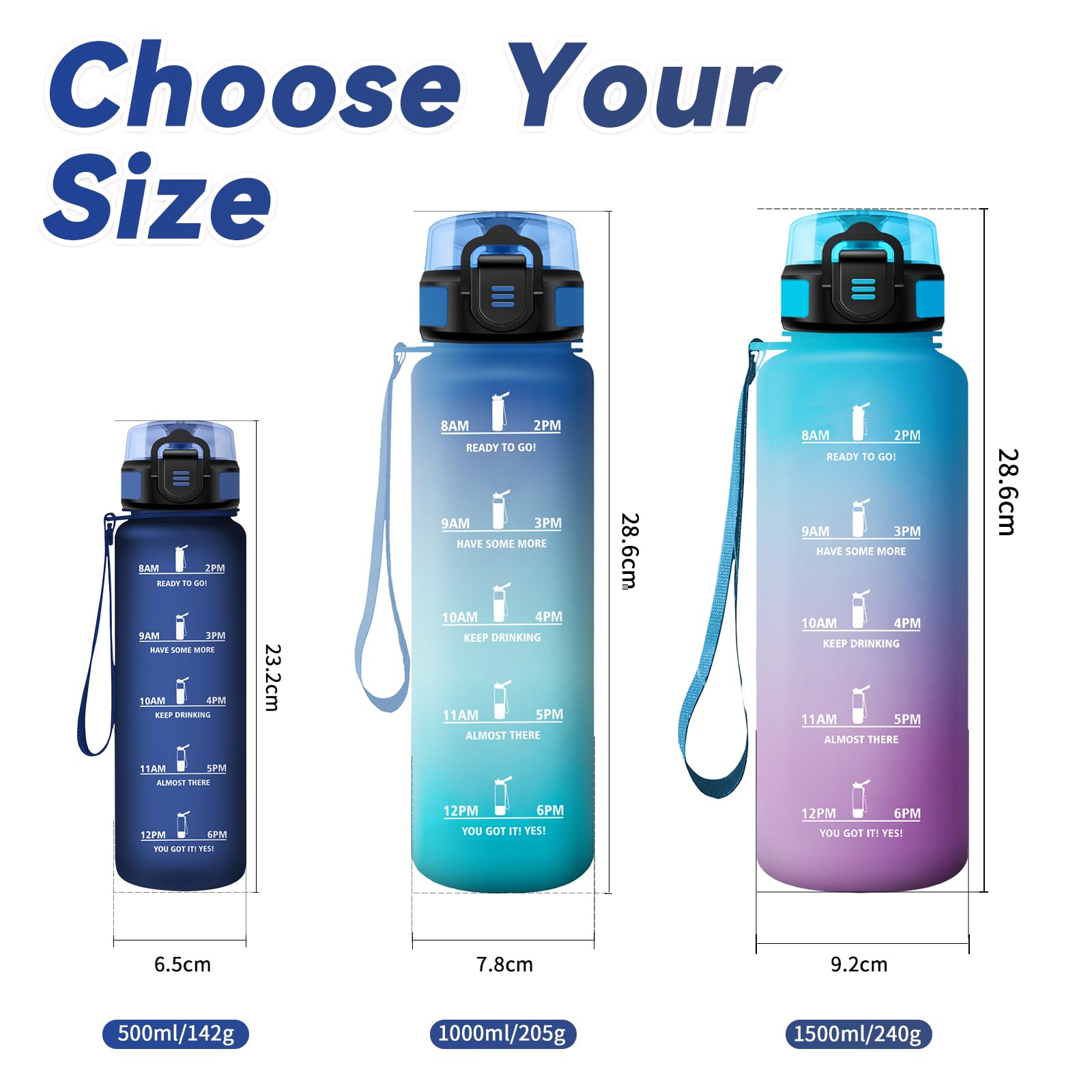 Gourde 1L, Gourde Sport Avec Filtre, Bouteille Motivation Avec Marqueur De Temps, Anti Fuite, Reutilisable, Facile à Nettoyer, Bouteille D'eau Pour L' École, Randonnée, Extérieur, Cyclisme, Yoga