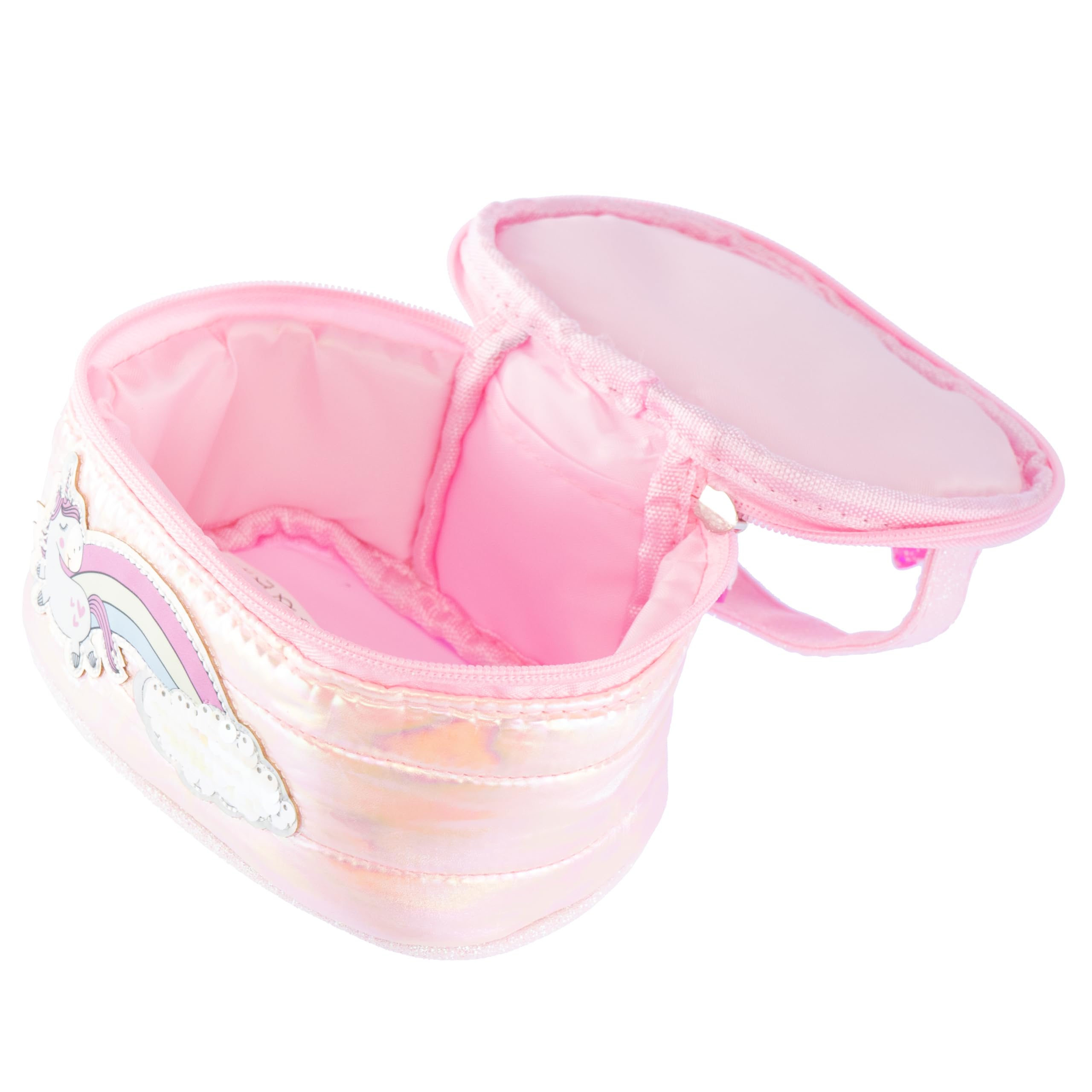 Girabrilla Puffer Unicorn Case Pink, 1 Mini Drzwi Przedmioty Różowy z Opalizującym Jednorożcem