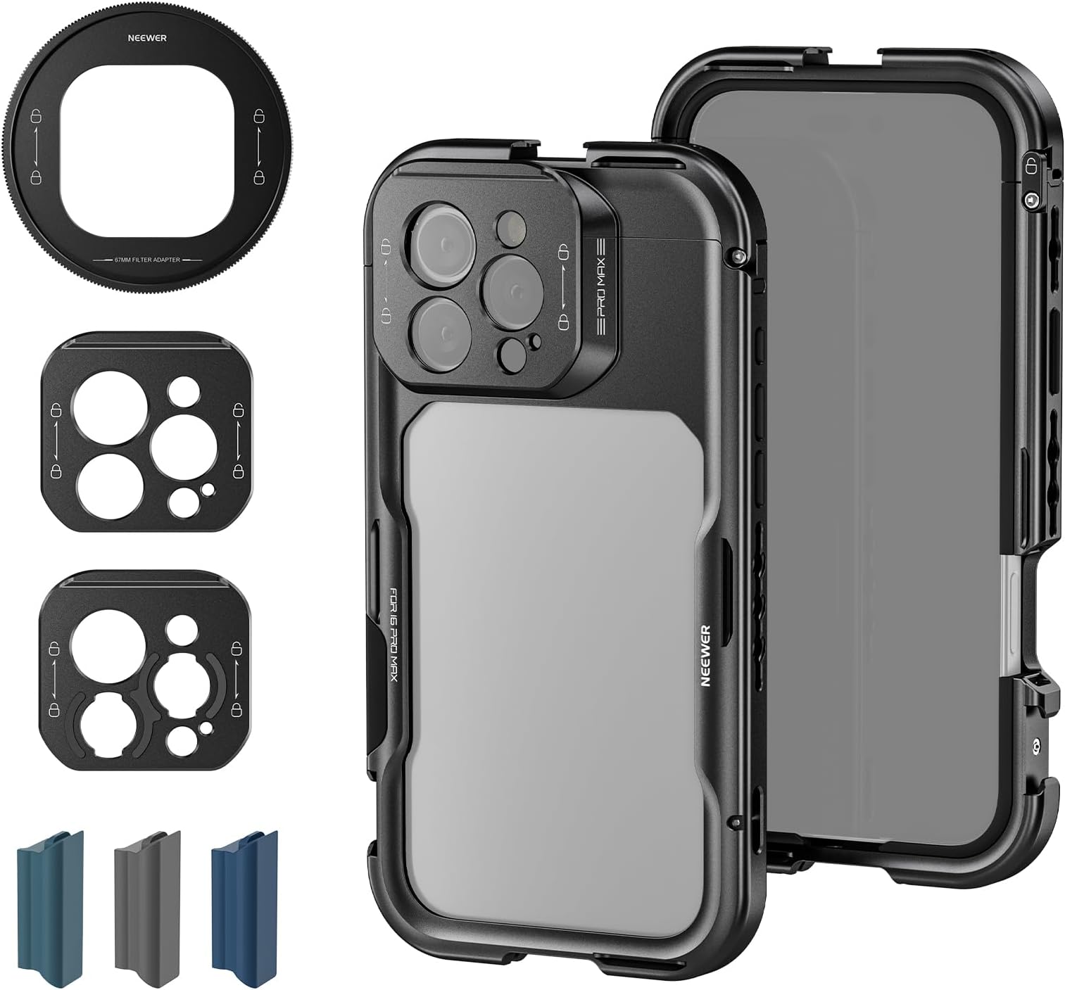 NEEWER 16 Pro Max Cage, Quick Release Video Rig Phone Stabilizer Compatible w...