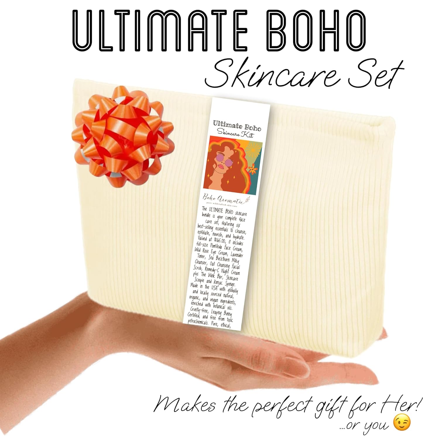 Clean Beauty Skincare Gift Set for Women – Hydrating Face Cleanser, Moisturizer & Eye Cream – Plant-Based Botanical Facial Kit – Perfect Birthday or Self-Care Gift by Boho Aromatic - Image 3