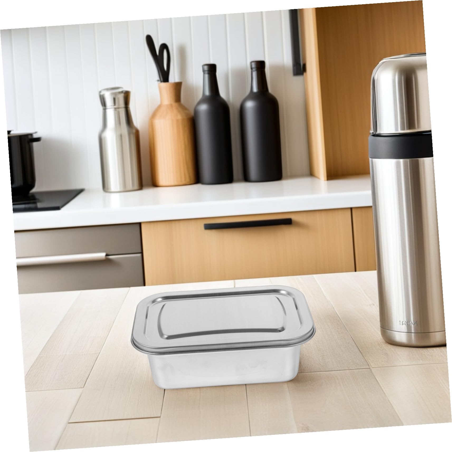 2 Pezzi contenitori per la conservazione nel congelatore contenitori ermetici per alimenti con coperchi Silver