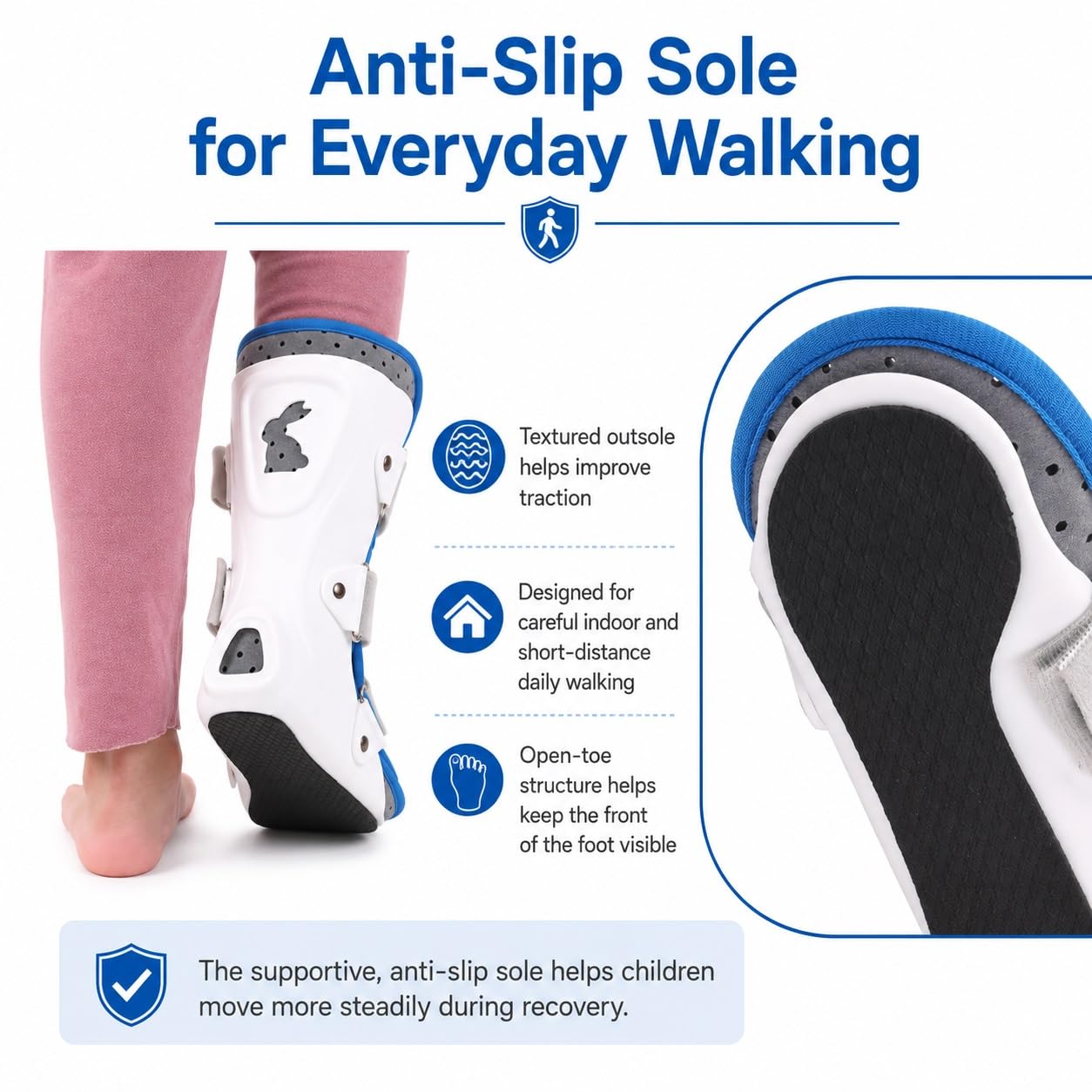 Genérico Férula AFO infantil para tobillo y pie, para deporte y caminar a diario, con correas ajustables, Modelo CJDW1205 (Right S)