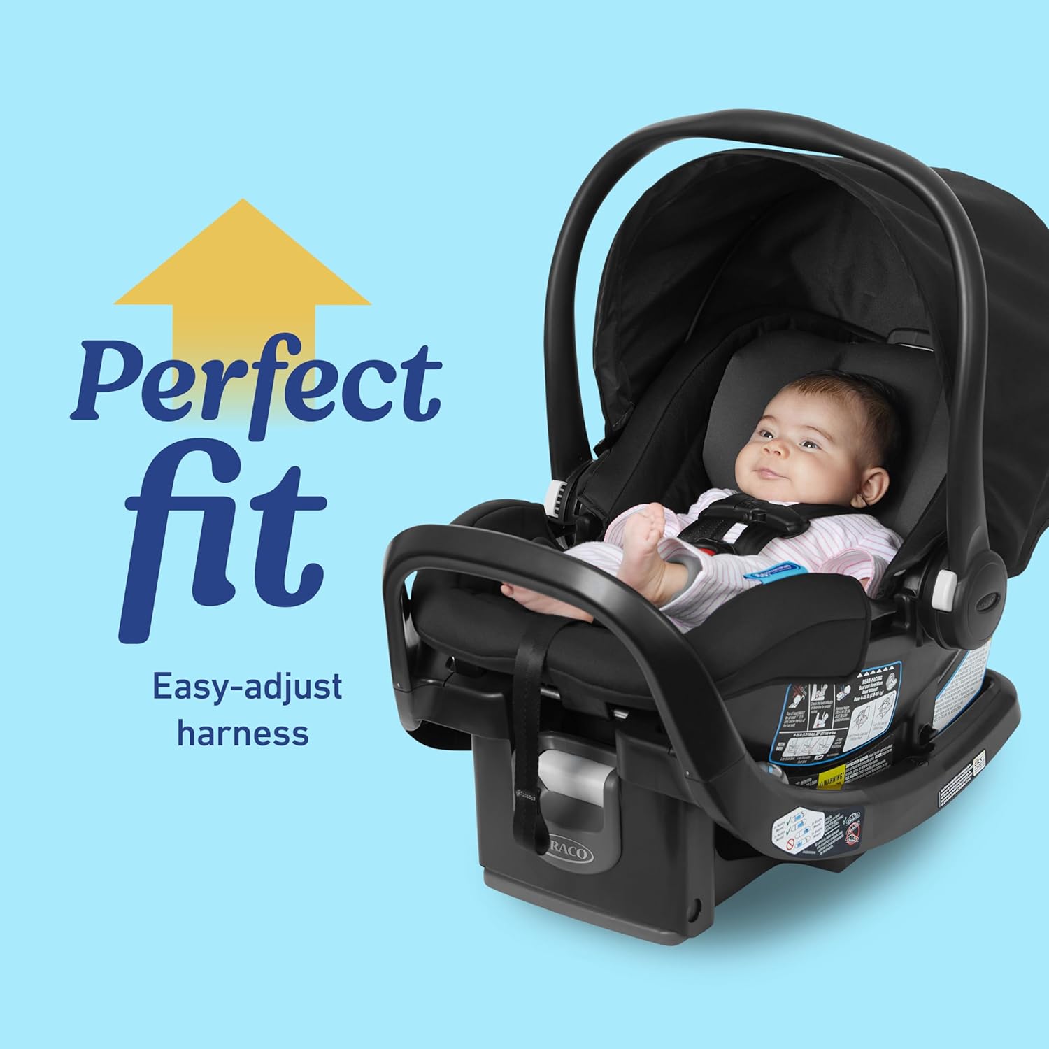 Graco SnugRide SnugFit Infant Car Seat, Baby Car Seat with Anti Rebound Bar for Extra Safety, No-Rethread Harness, LATCH Equipped Carseat, Baby Essentials, Gift for New Parents, Gotham