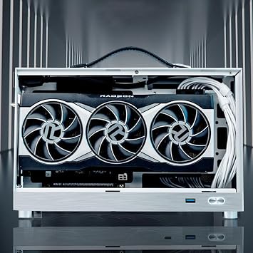 Micro ATX Computer Case | Small Form Factor Desktop Case | Advanced Vent Panel | TX Mini Small Case Aluminum Suitcase | Thick Portable Desktop Computer Empty Chassis PC Game Case