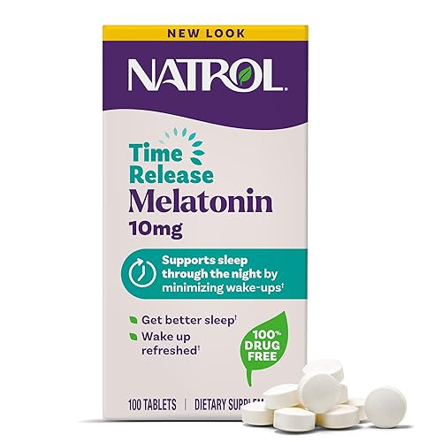 Natrol Melatonin 10mg Tablets, Advanced Sleep Dietary Supplement for Restful Sleep, 100 Melatonin Time Release Tablets, 100 Servings - Unflavored - 100 Servings (Pack of 1)