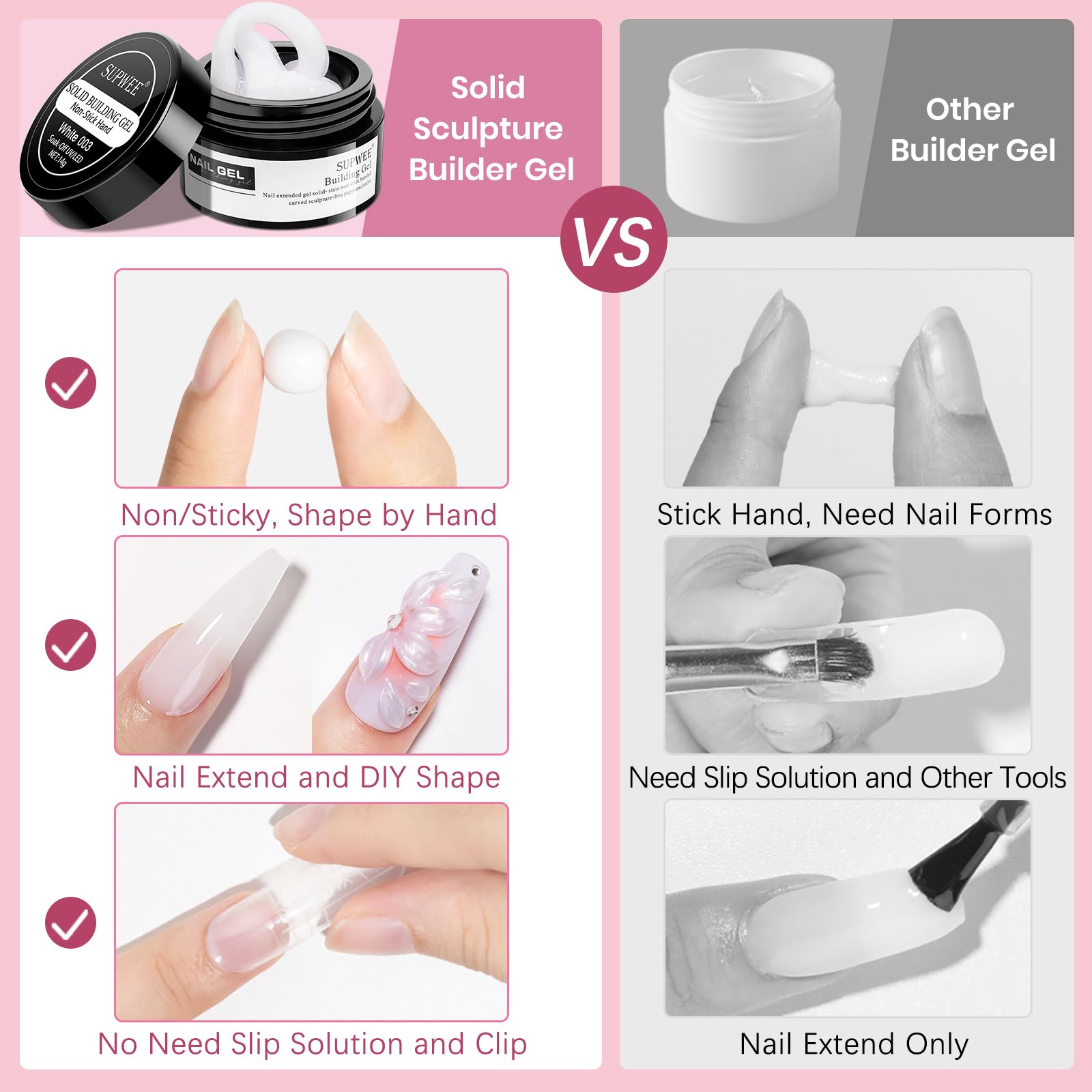 SUPWEE 3D Nail Gel Sculpting Gel - Image 4