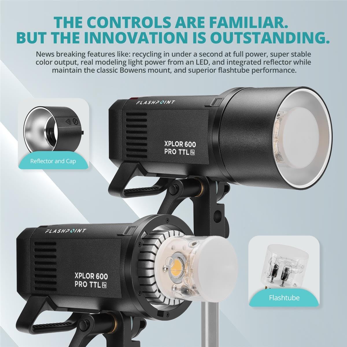 XPLOR 600PRO R2 TTL Battery-Powered Monolight Kit with Softbox and C-Stand