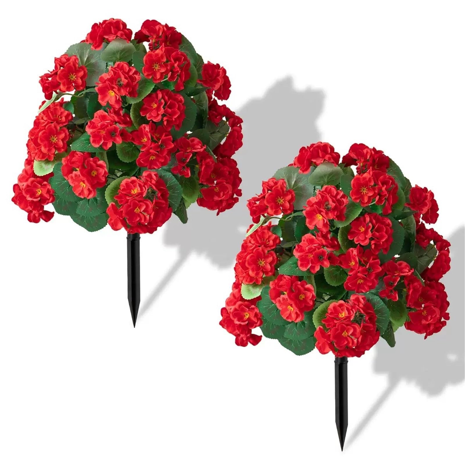 WBCDXCBB Haitang Ground Planting Courtyard Geranium Floor Decoration Caryophyllum Artificial Flowers 1Pcs(Red)