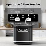Acmeenjoy Macchina Ghiaccio Casa 12kg/24h, Autopulente 1,5L Ice Maker - 4