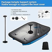 Vista 3 de Cubierta para Bote de Pedales, Cubierta Impermeable para Bote de Pedales con Poste de Soporte Ajustable, Se Adapta a Bote de Pedales de 3 o 5